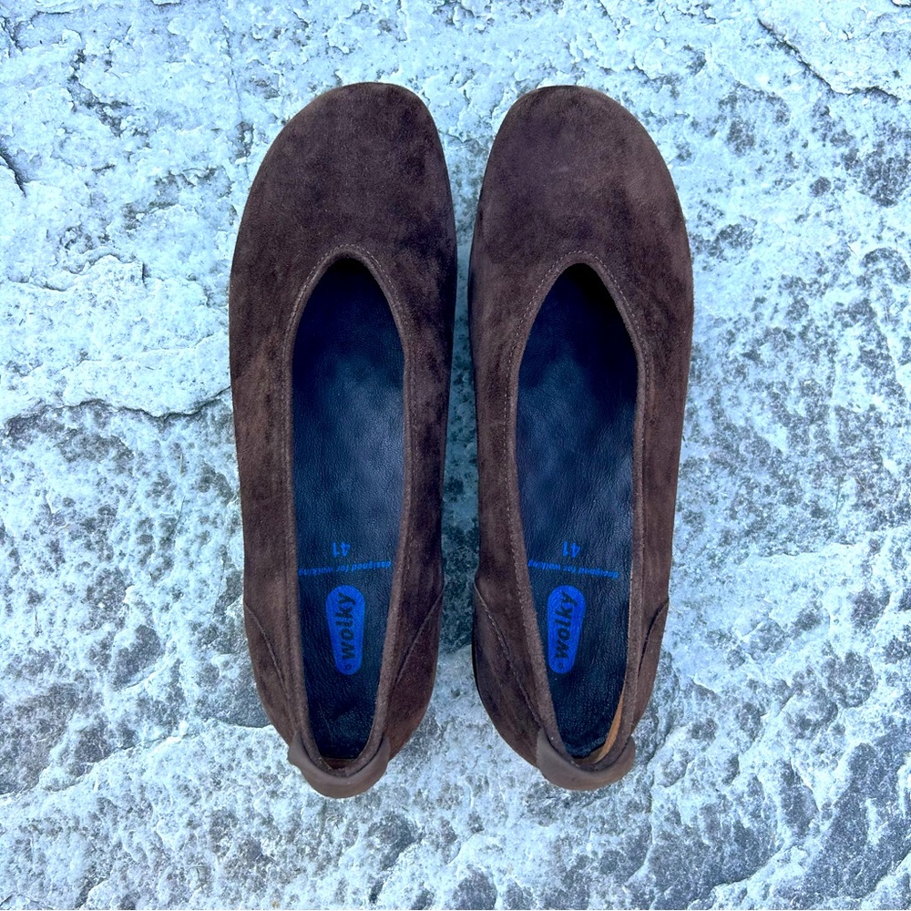 Wolky Dark Brown suede ballet flats